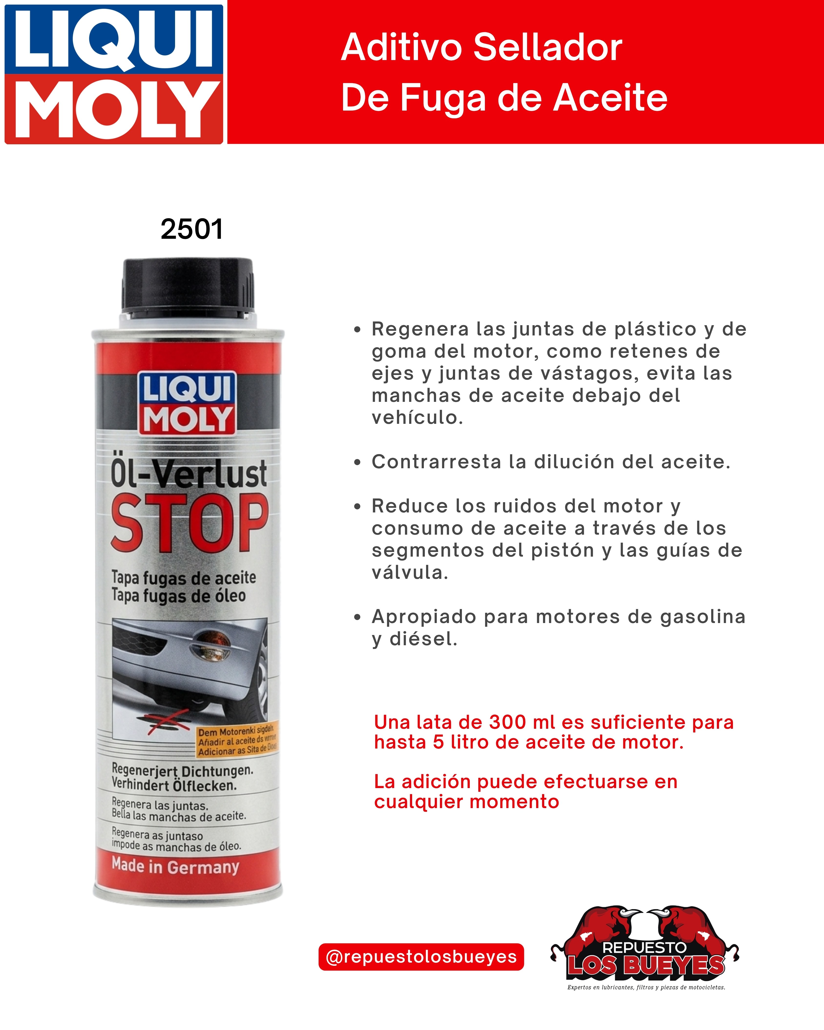 Sellador de Fuga de Aceite 300 ml