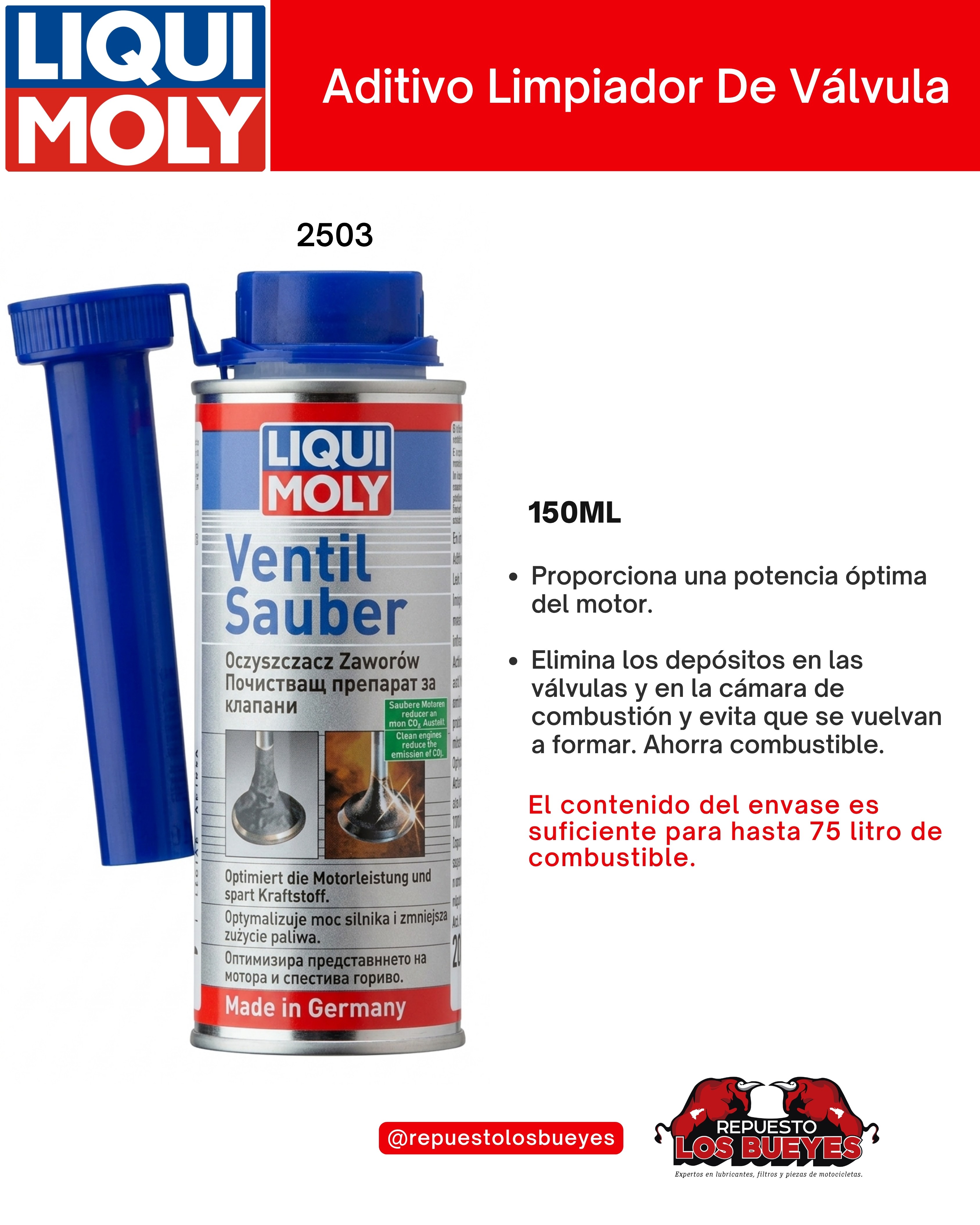 Limpiador de Válvulas 150 ml