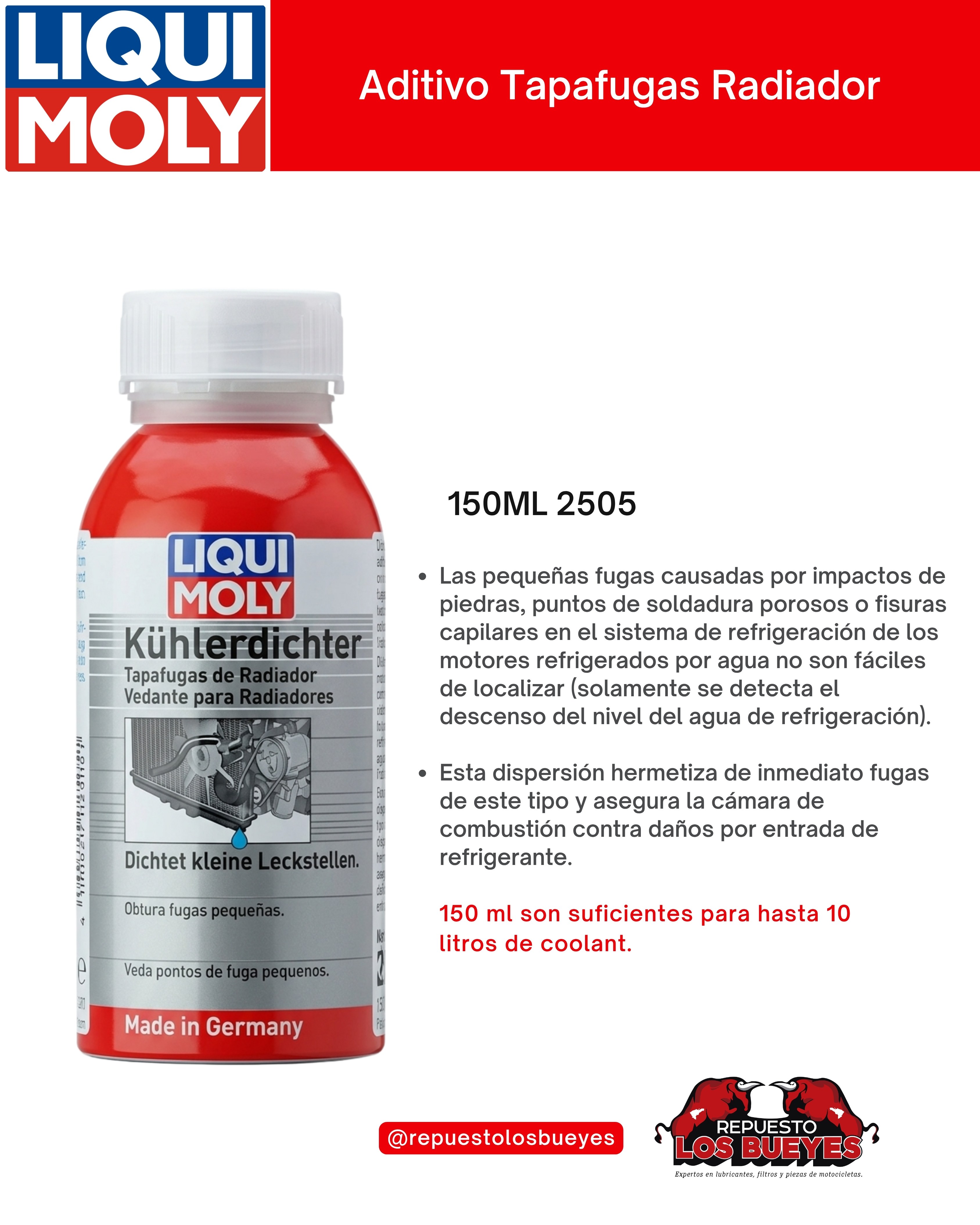 Tapafugas de Radiador 150 ml