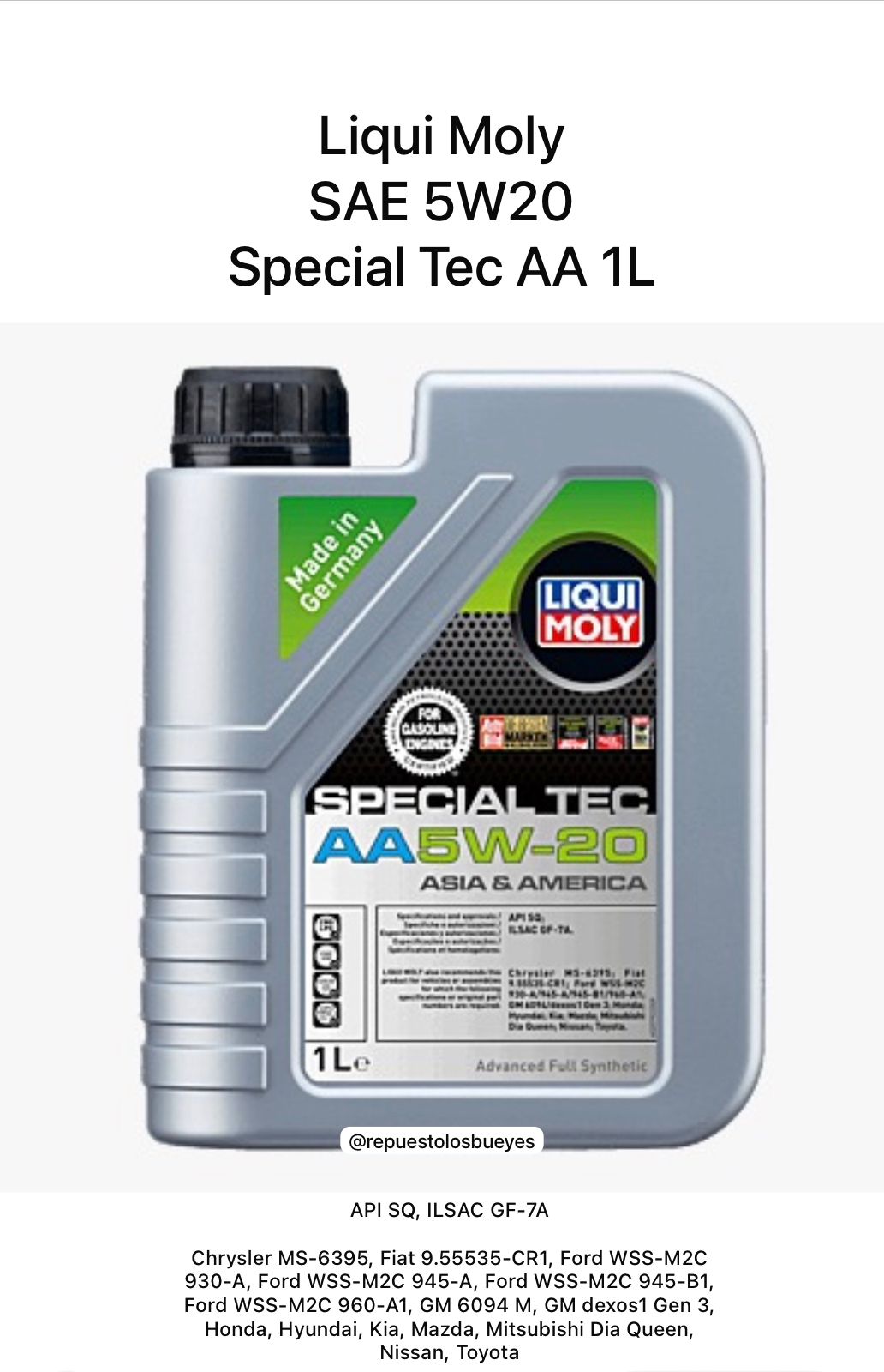 LIQUI MOLY 5W40 LEICHTLAUF HIGH TECH 2327 1L 1L