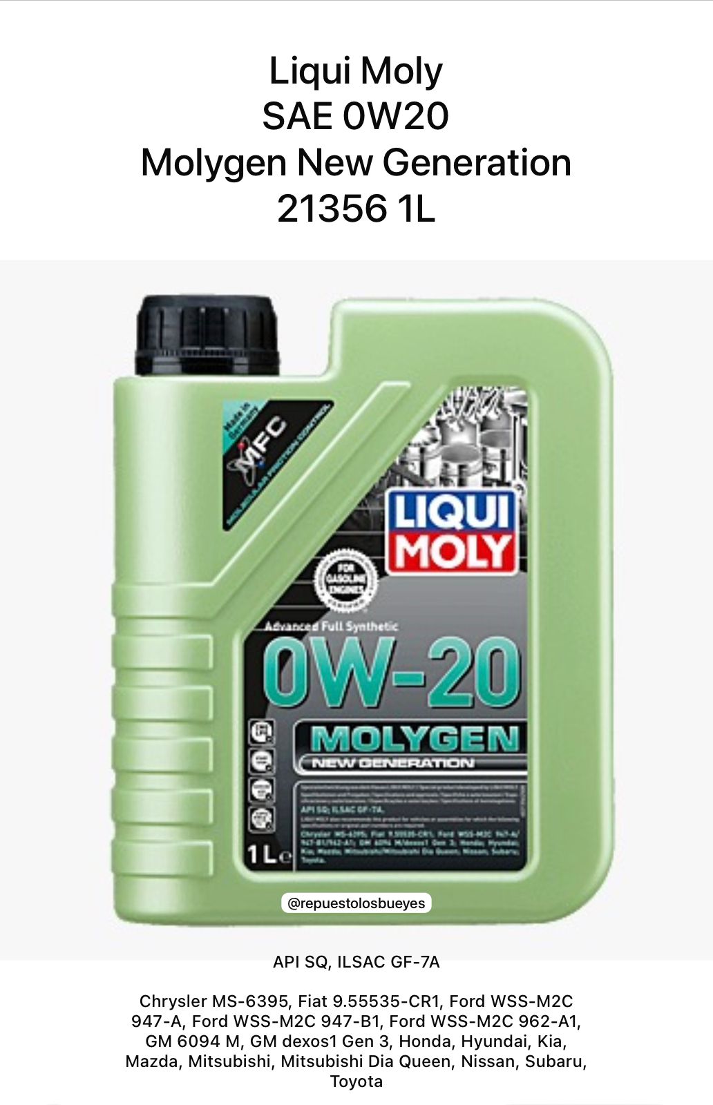 LIQUI MOLY 0W30 SPECIAL TEC V 2852 1L 1L
