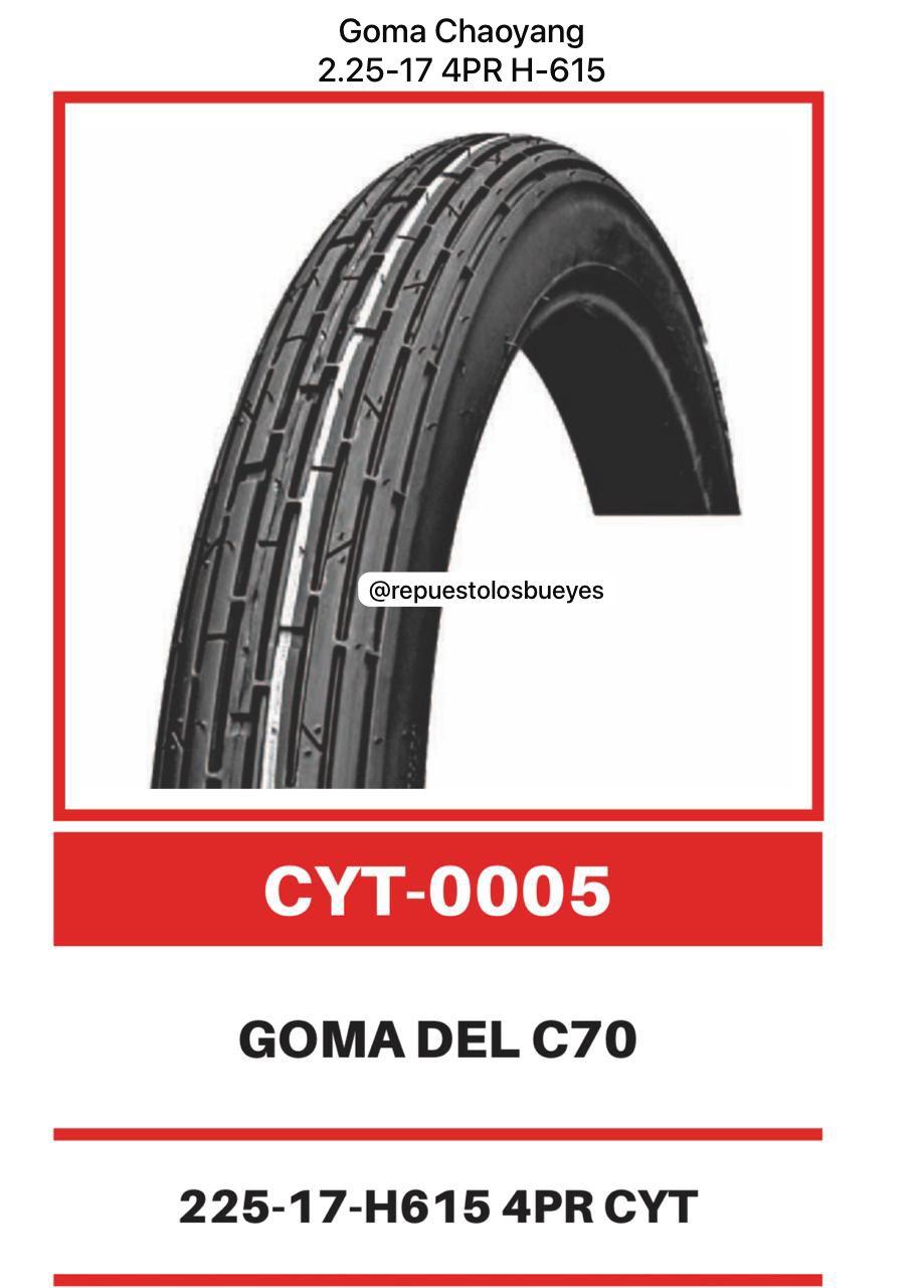 Goma Chaoyang 110/80-17 6PR H-501 Unidad