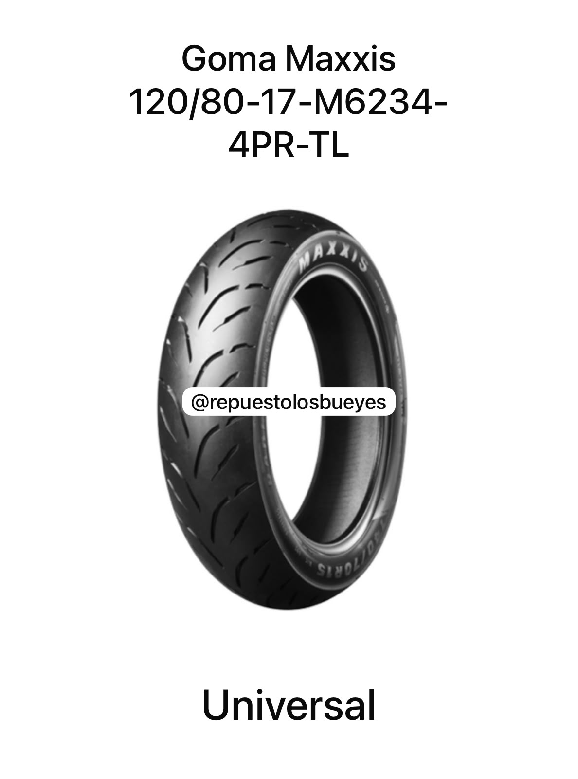 GOMA MAXXIS 100/80-14-M0098-4PR-TL Unidad